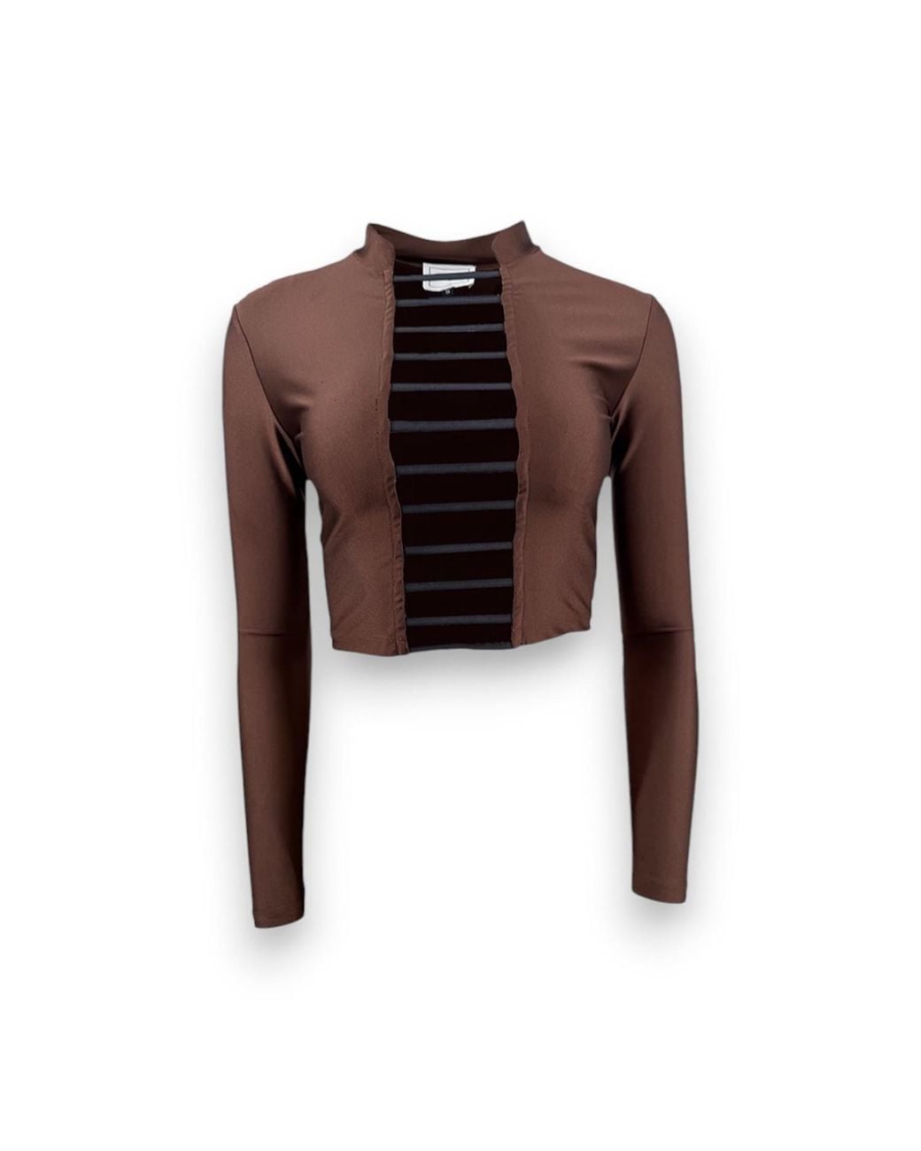 Monzlapur New York Brown Cropped Top With Straps
