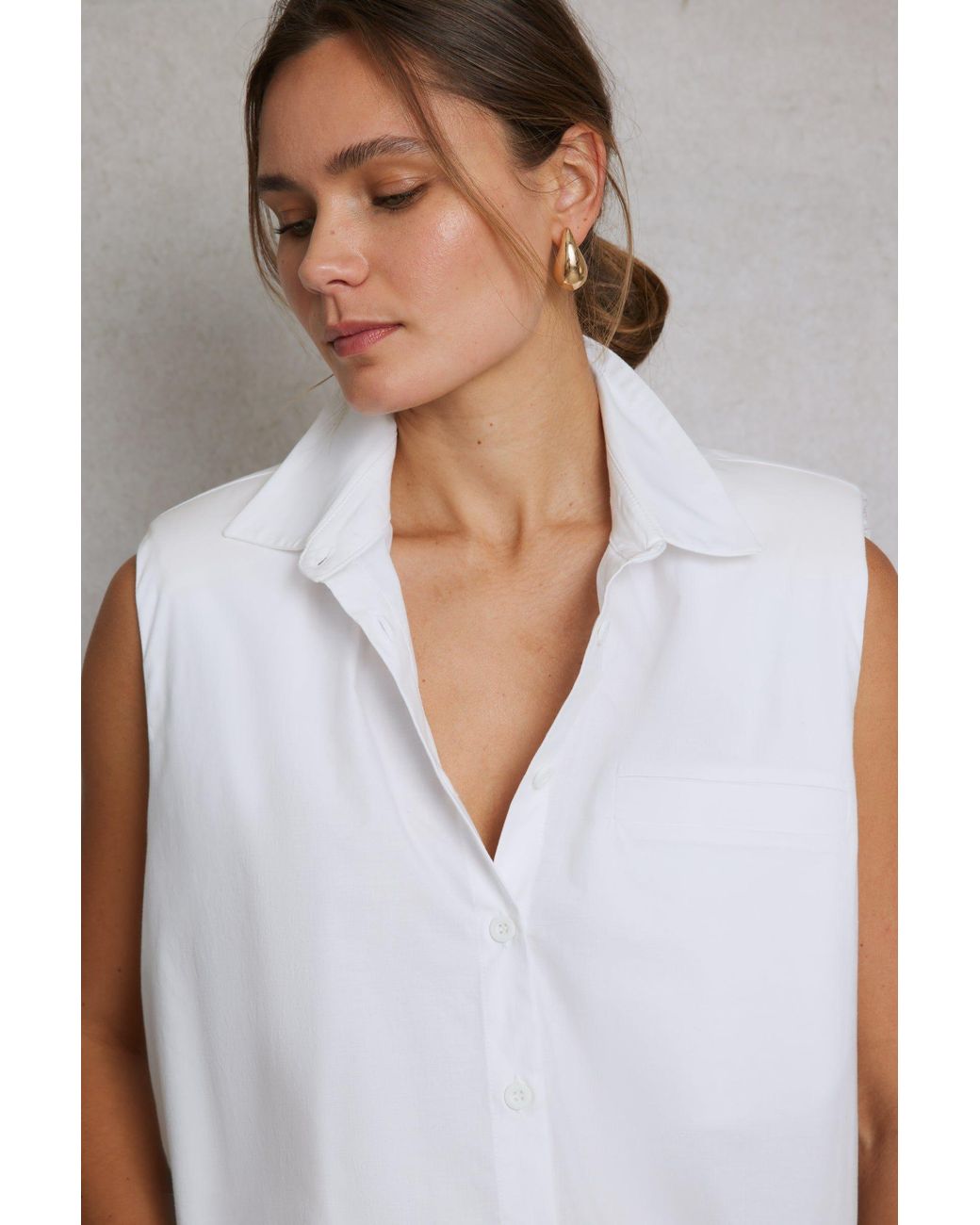 Hay Life White Sleeveless Shirt