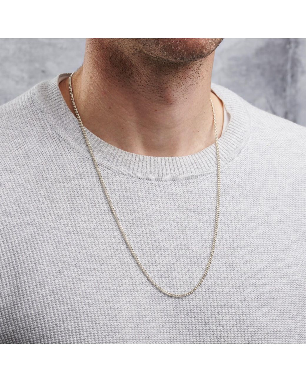 Posh Totty Designs Metallic Mens Sterling Silver Curb Chain for men