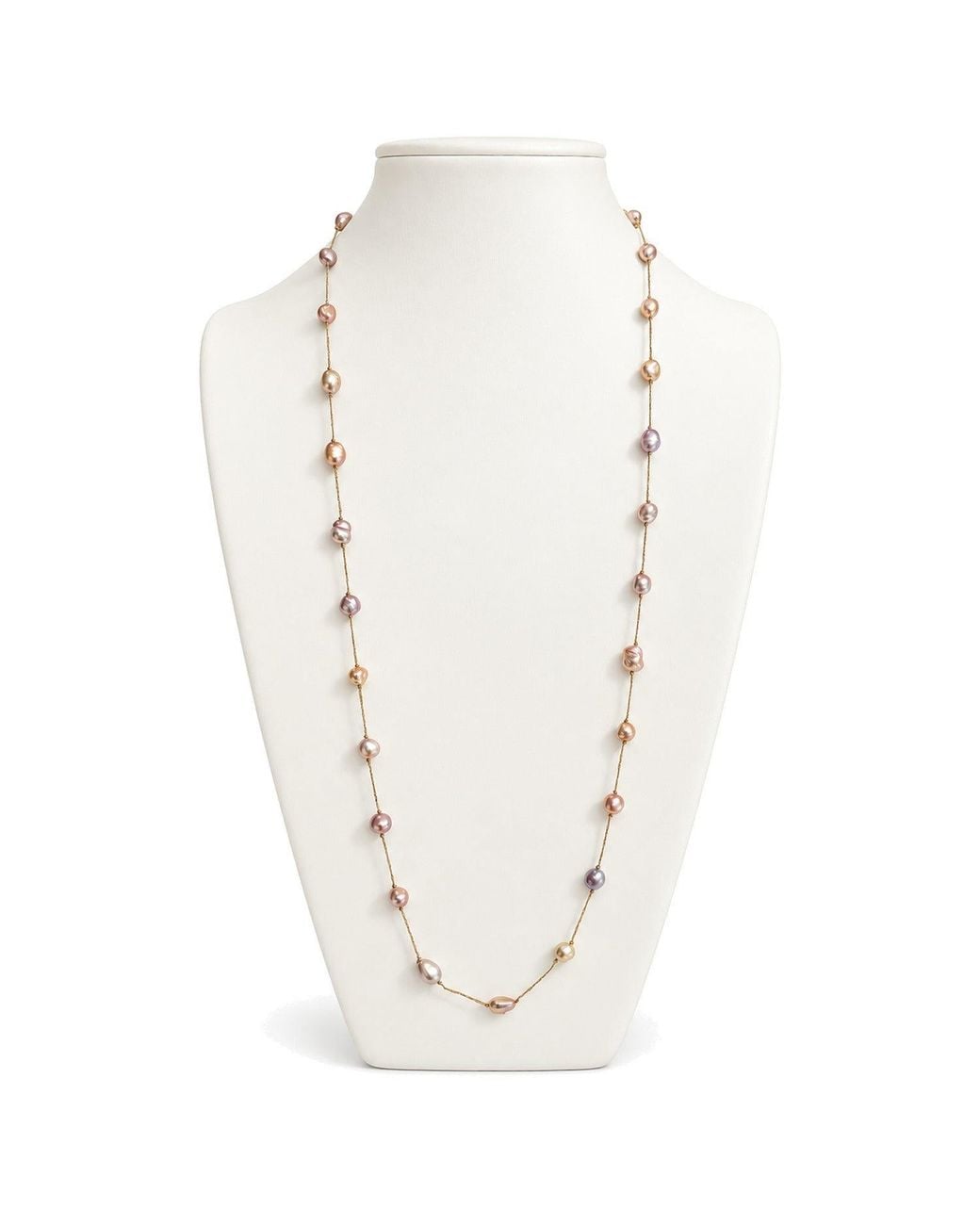 Lalinde Metallic Rosée Pearl Necklace