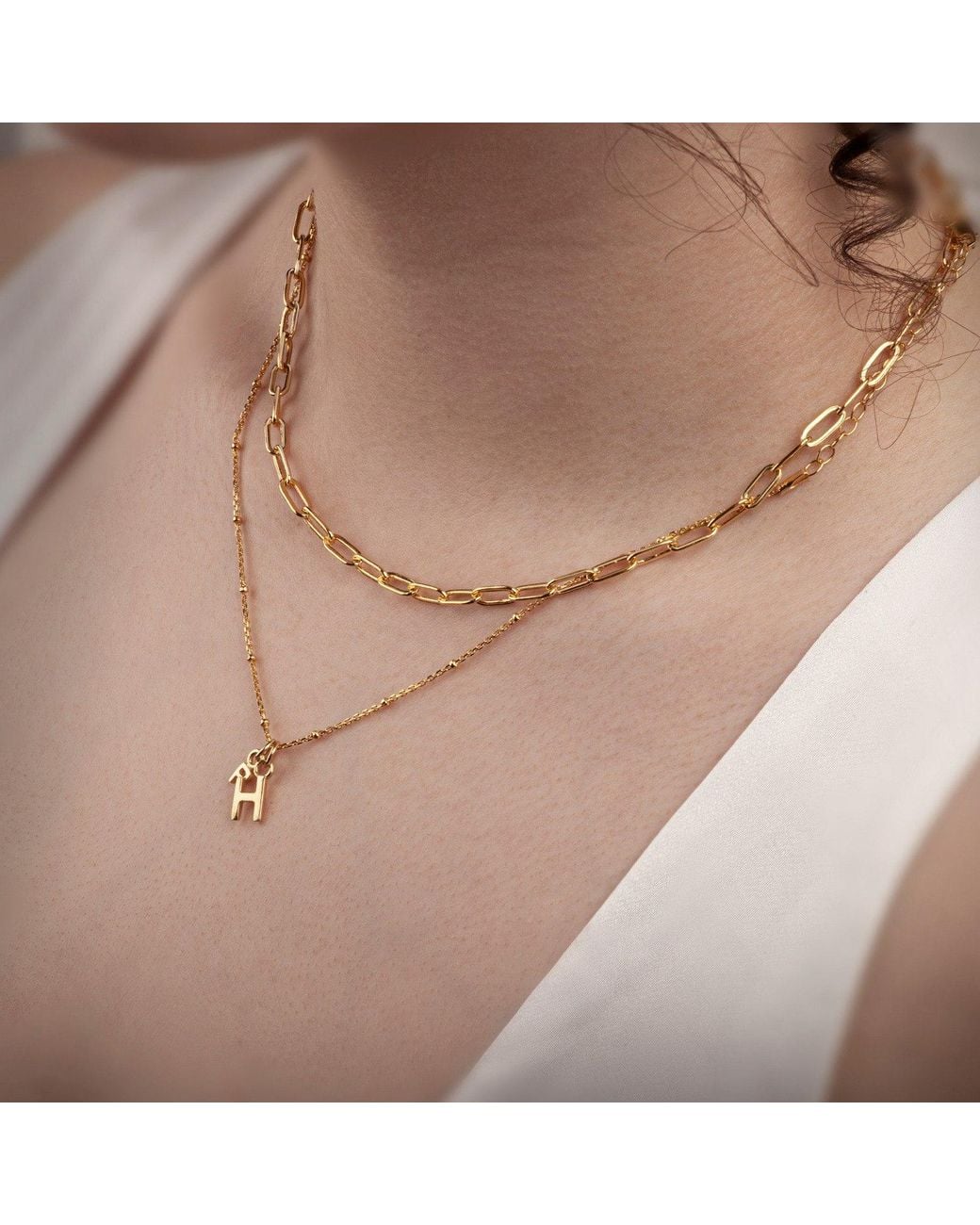 The Jewellery Store London Metallic Paper Clip Chain Necklace