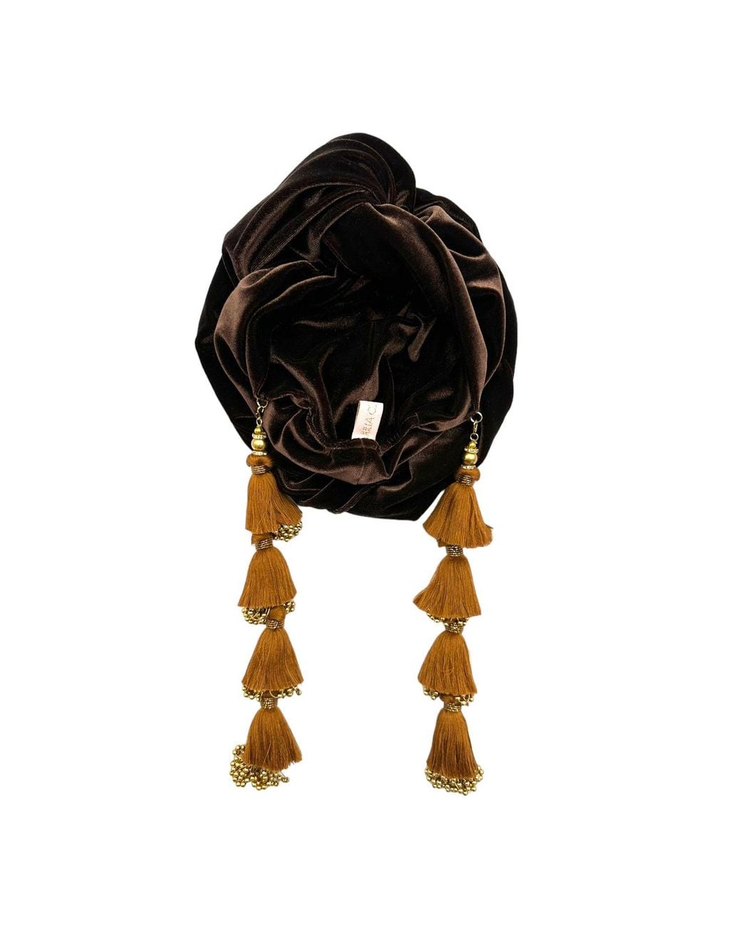 Julia Clancey Black Chocolate Cocoa Dorado Turban
