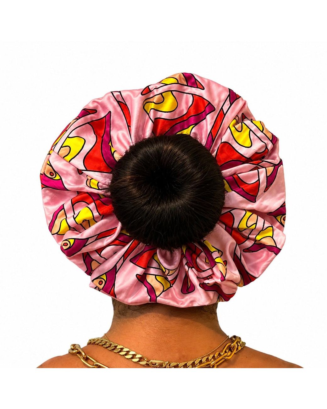 Julia Clancey Pink Super Sized Strawberry Martini Recycled Cotton Scrunchy