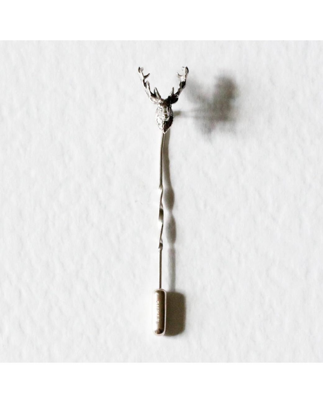 Lee Renee Metallic Stag Tie Pin/Twist Tie Pin – for men