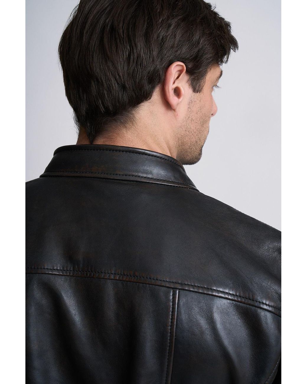 Mauritius Black Chonky Uf Contemporary Leather Jacket With Removable Hood for men