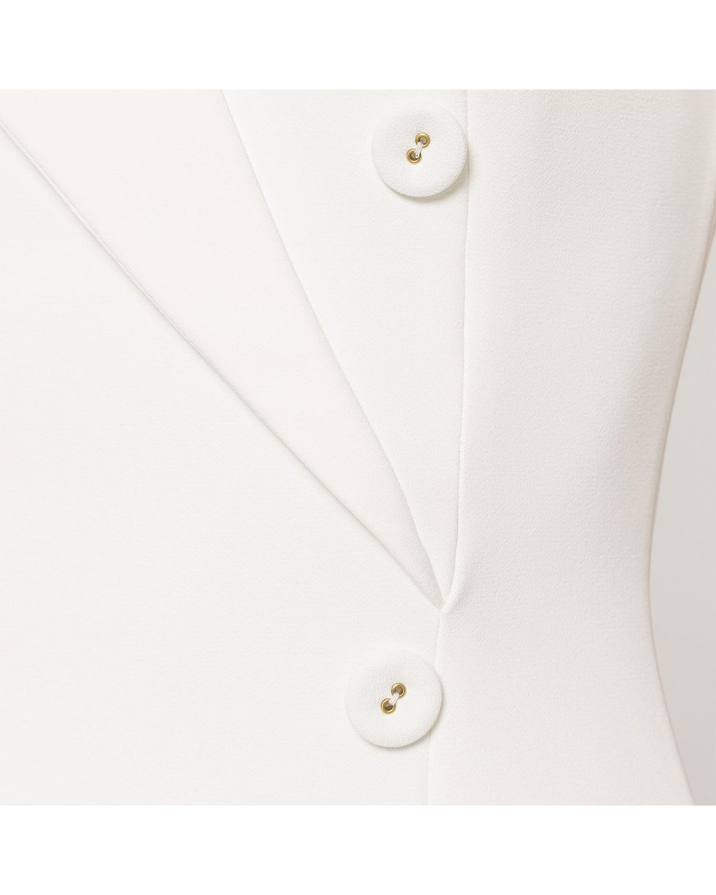 Nissa White A-Line Midi Dress