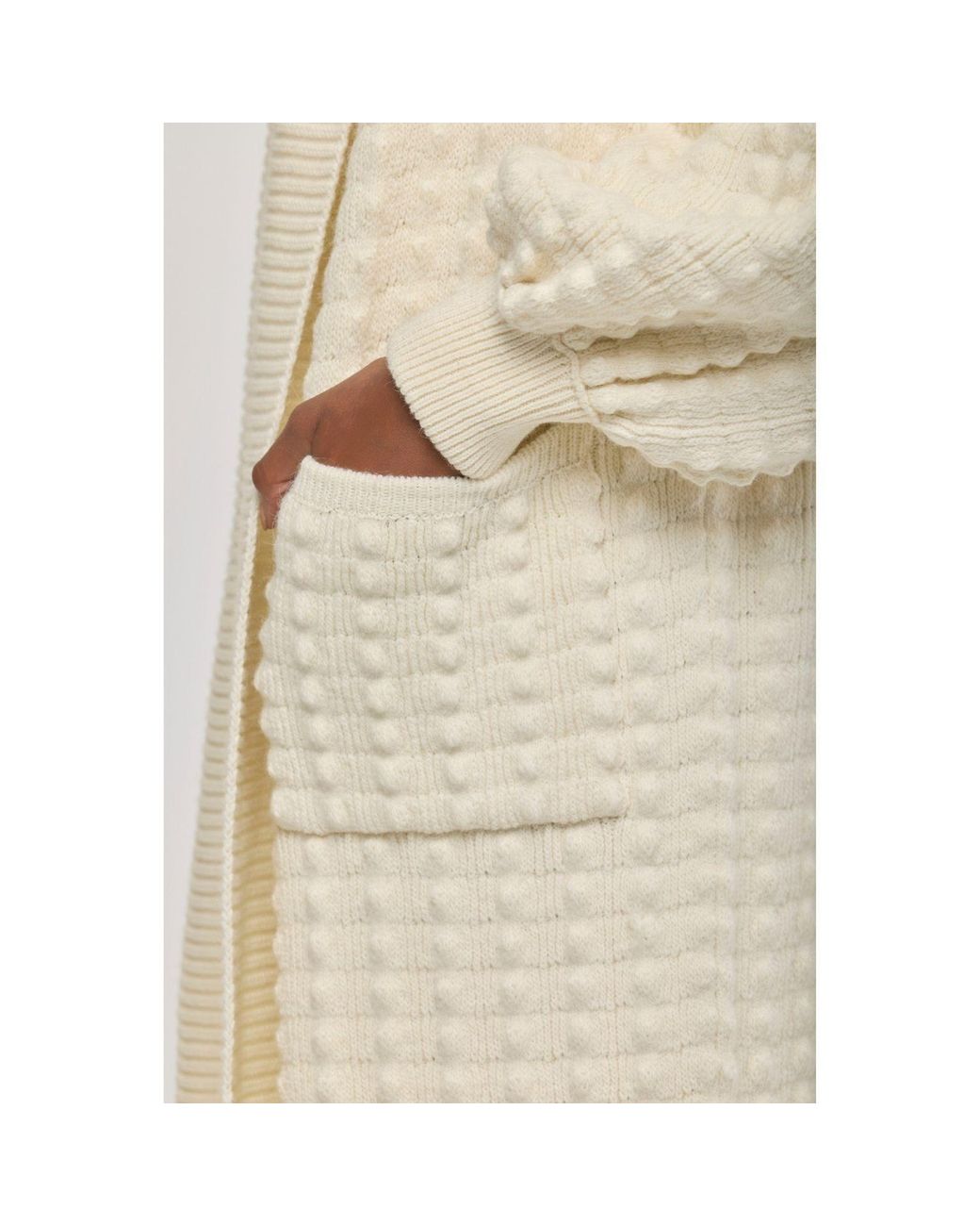 The Extreme Collection Natural Neutrals Ecru Long Knit Cardigan Dominic