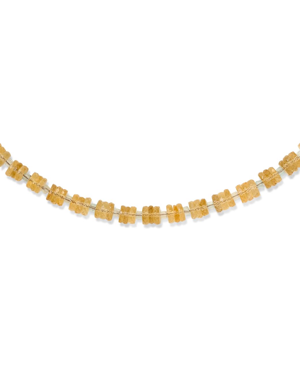 Bombyx House Metallic Birthstone November Citrine Heishi Necklace
