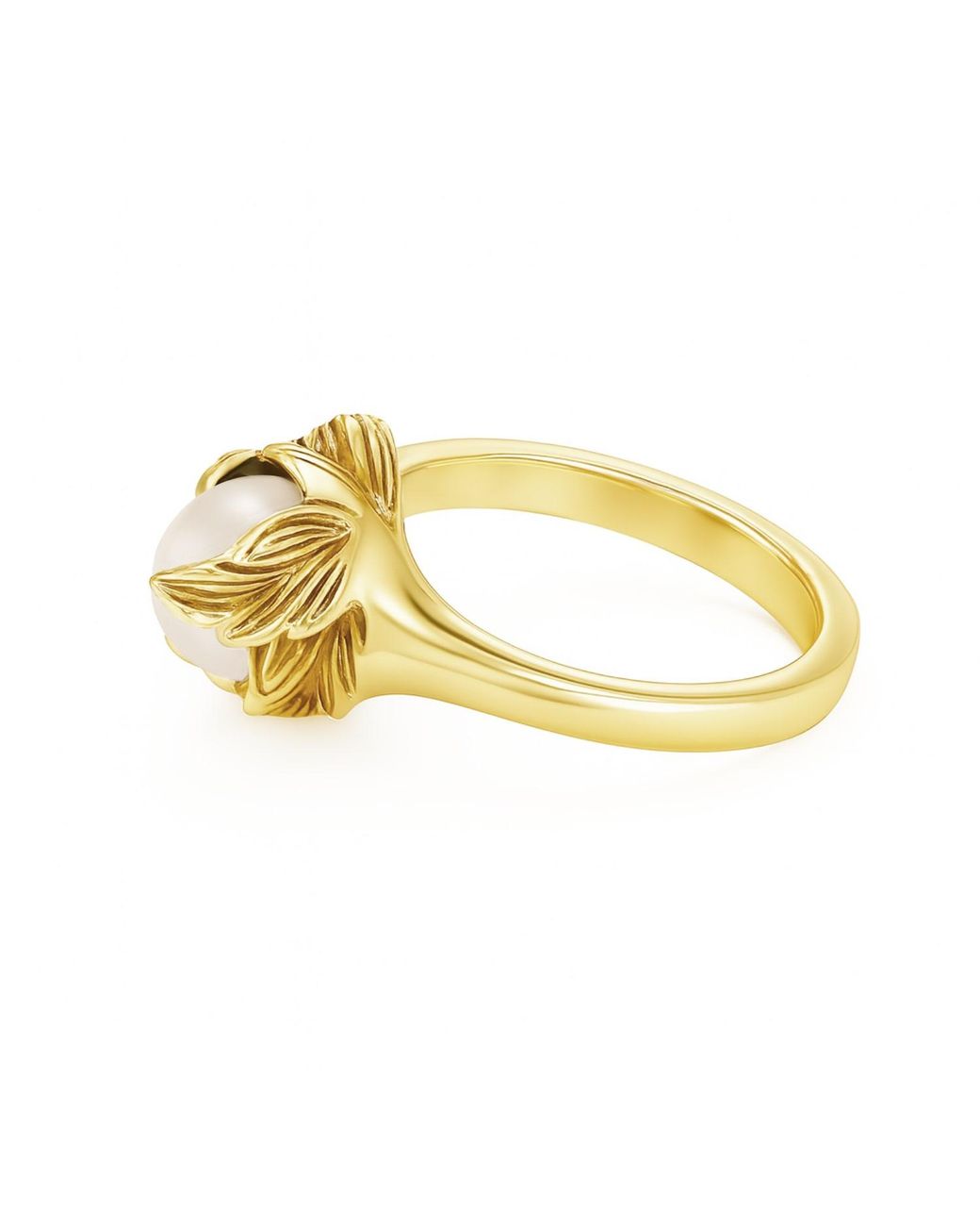 Unaloe Metallic Plated Ring With Pearl Coleus– Handmade Jewelry For