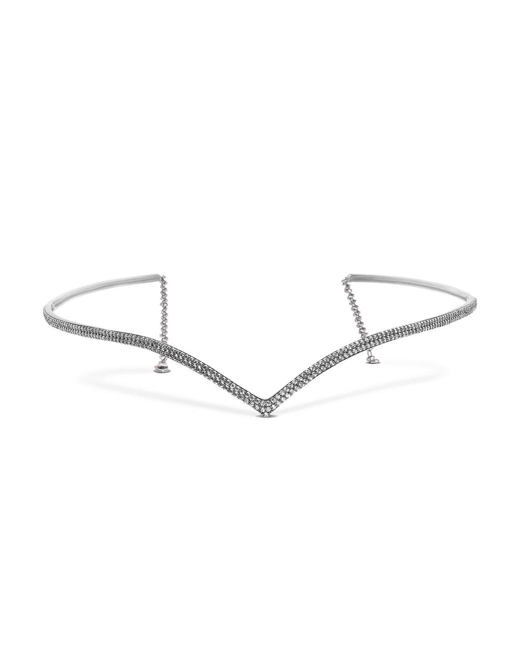 SALLY SKOUFIS Metallic Soul Headpiece With Made Diamonds