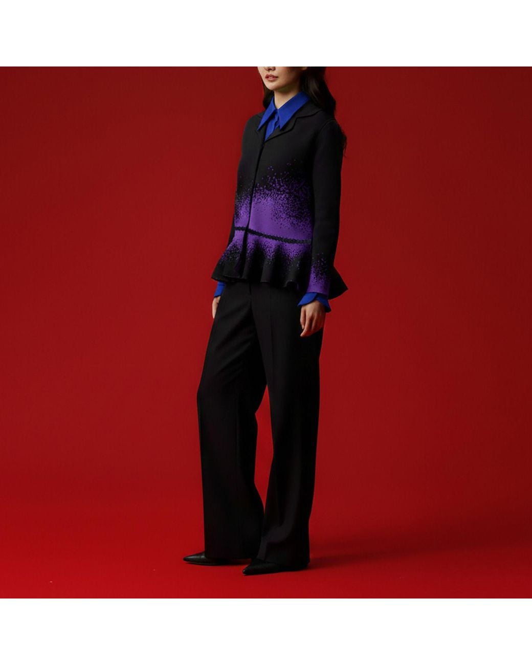 Arto. Blue Be Bright & Excited Cuff Shirt