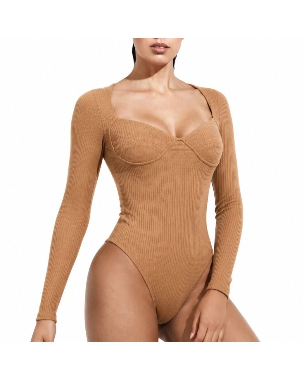 Chuks Collins White Neutrals Lady Liberty Long Sleeve Leotard