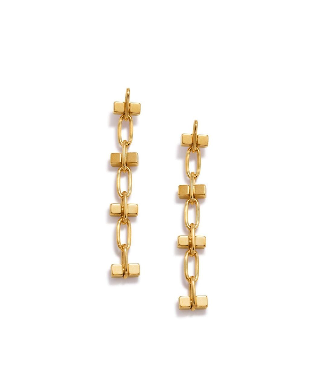 Jaredjamin Metallic Blockbuster Four Block Clip Earrings