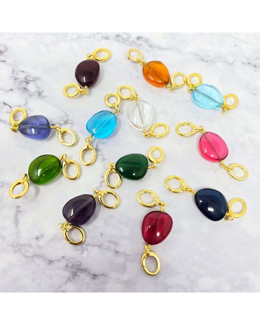Harfi Green Emerald May Birthstone Statement Pendant Necklace
