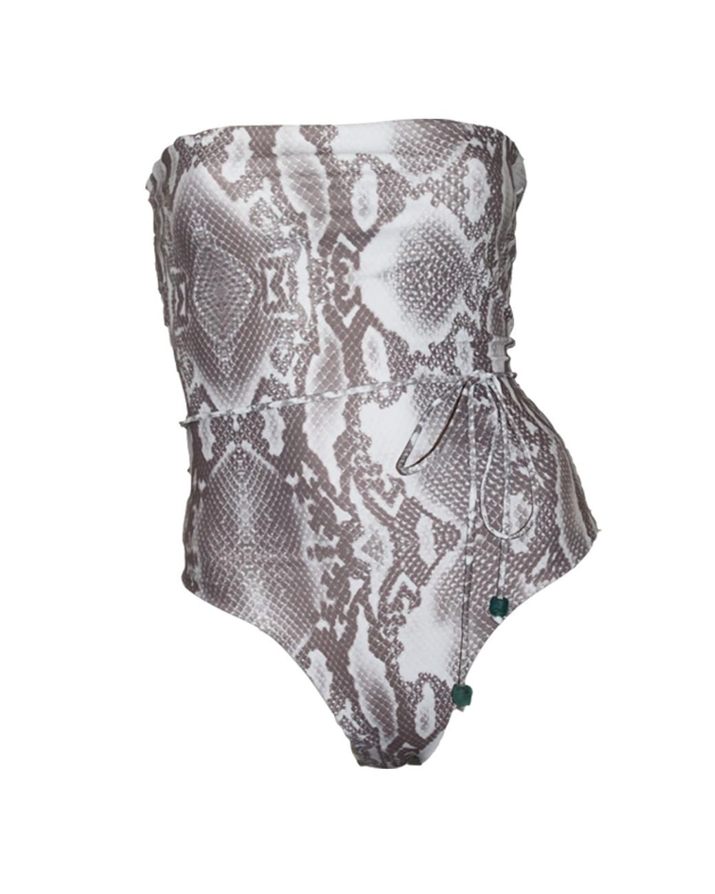 Terra Dea Gray Loco Reversible One Piece Swimsuit