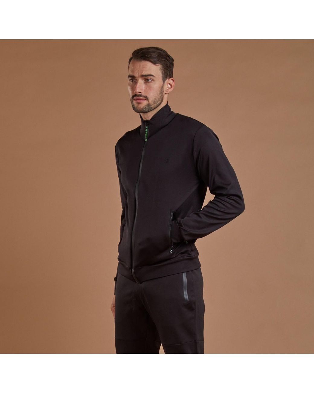NUMBAT Black Performance Full Zip Jacket for men