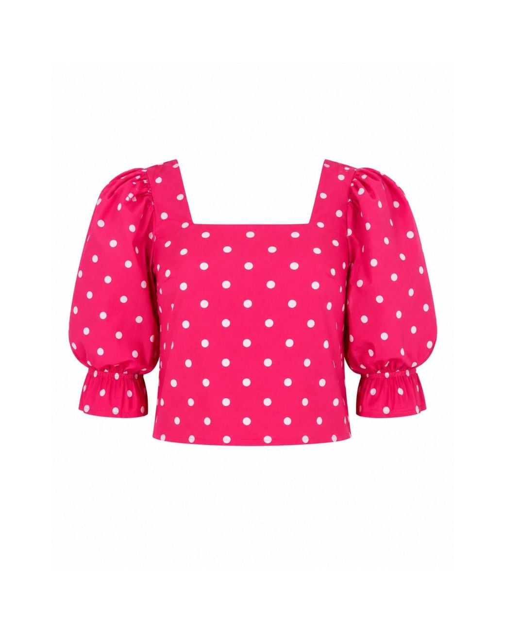 Mind Traveler Pink Carmi Burgundy Polka Dot Blouse