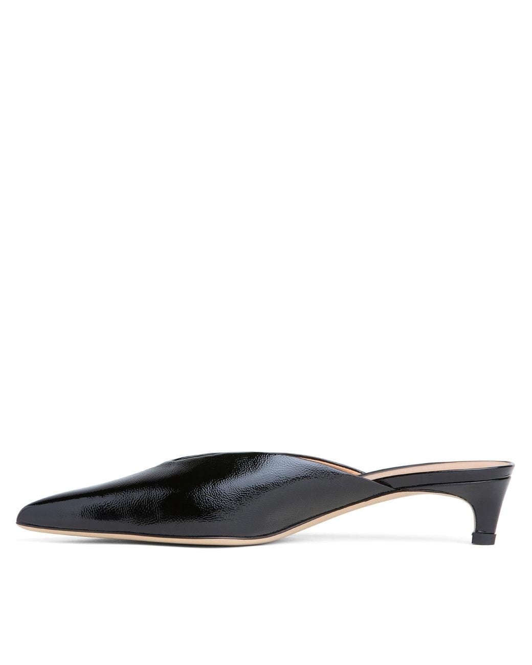 Beautiisoles by Robyn Shreiber Made in Italy Black Gal Leather Mule Comfortable Low Heel Elegant For Work & Valentine Evening