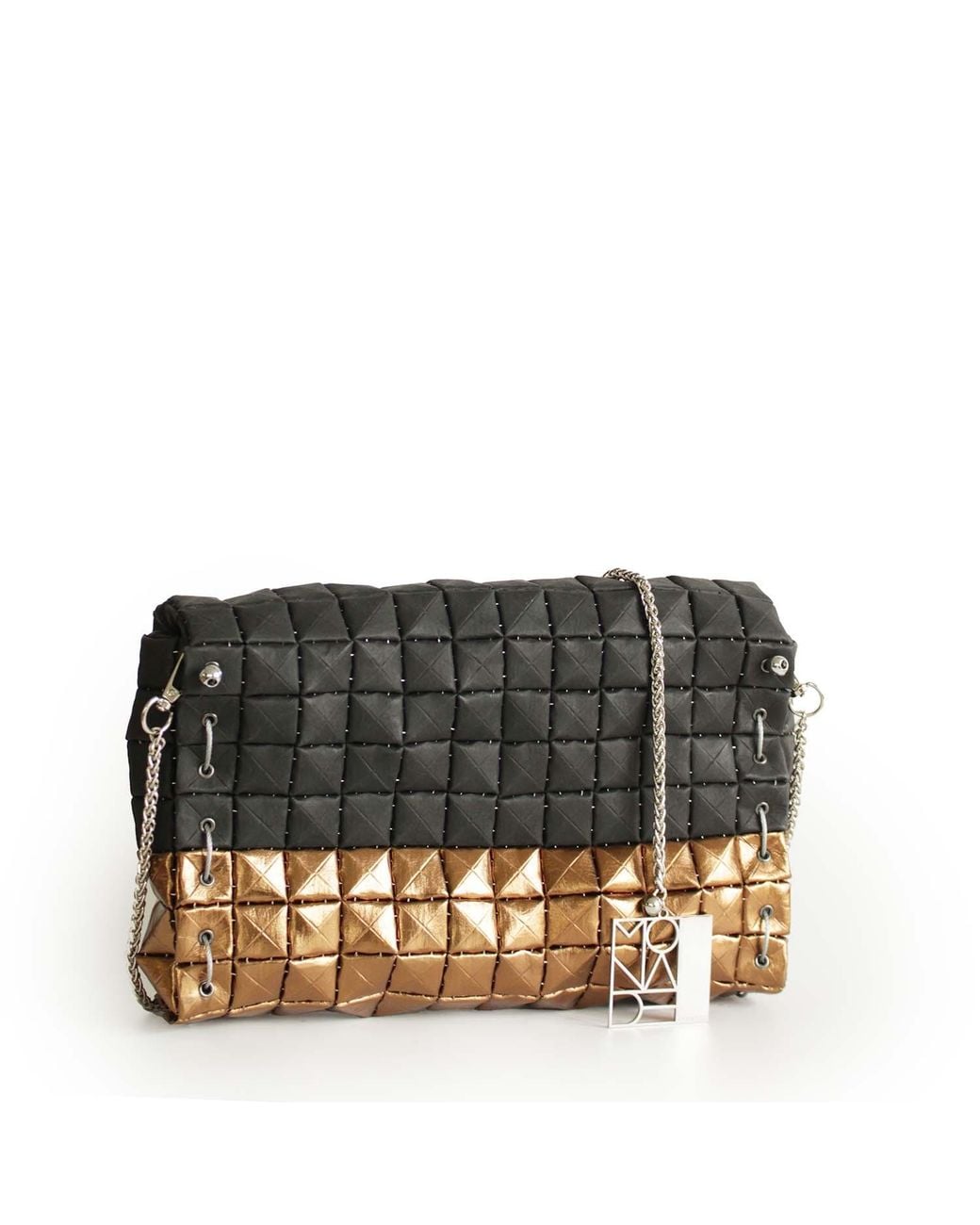 Monade Black Clutch Bag Duo & Bronze