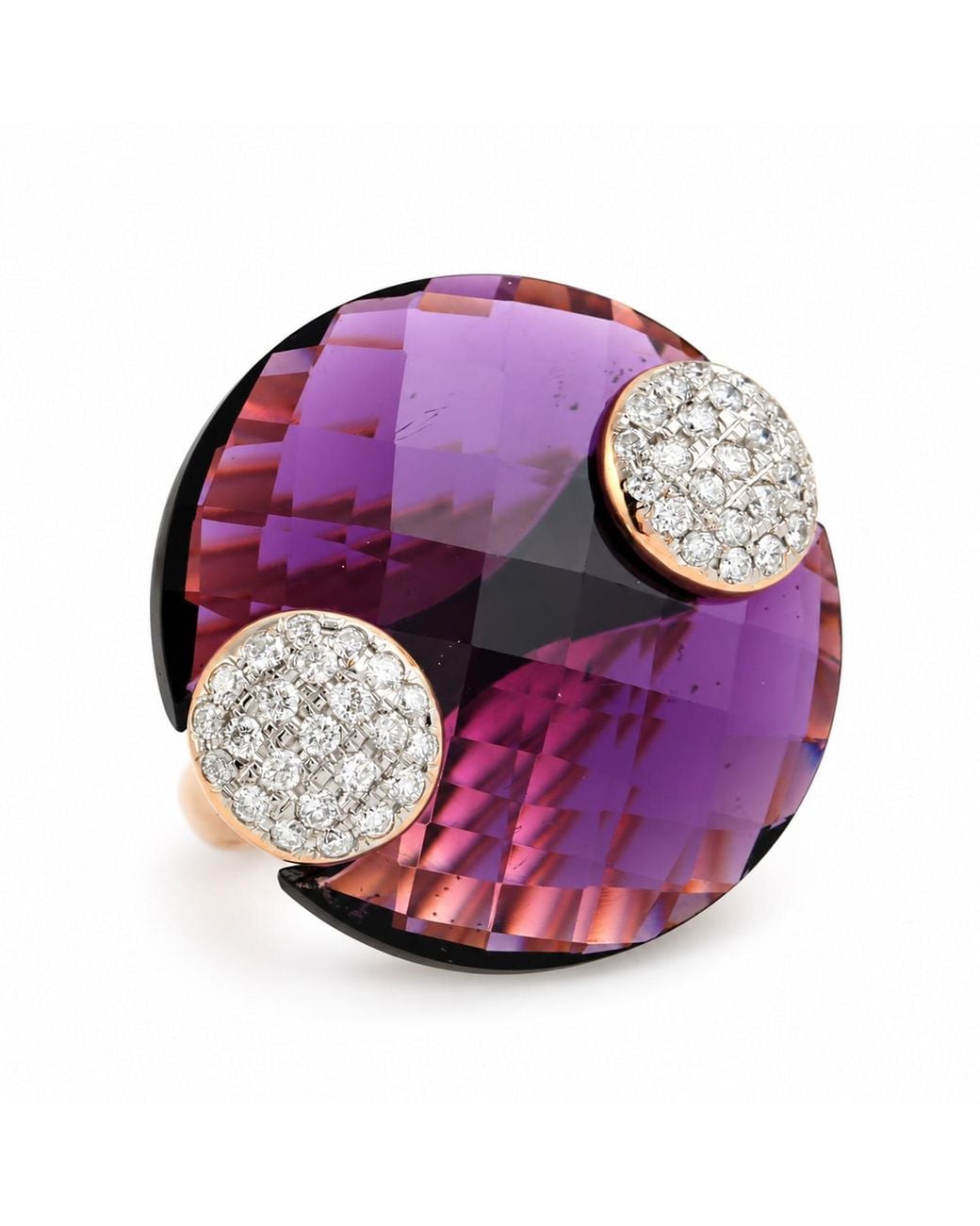Artisan Purple 18K Amethyst & Diamond Statement Ring
