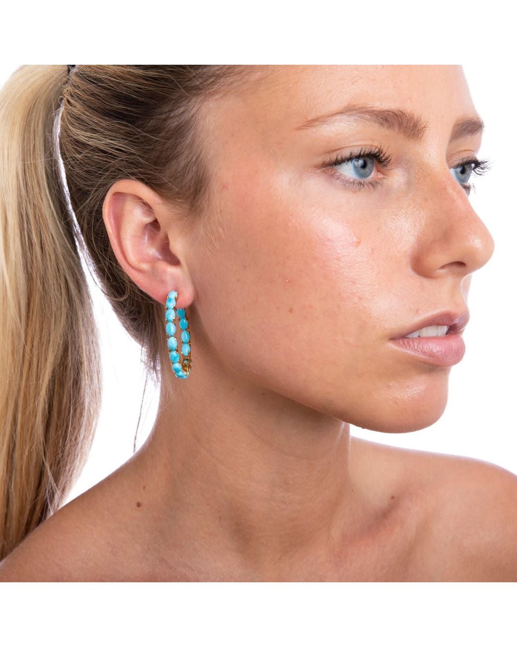 Bounkit Blue Margaret Hoops