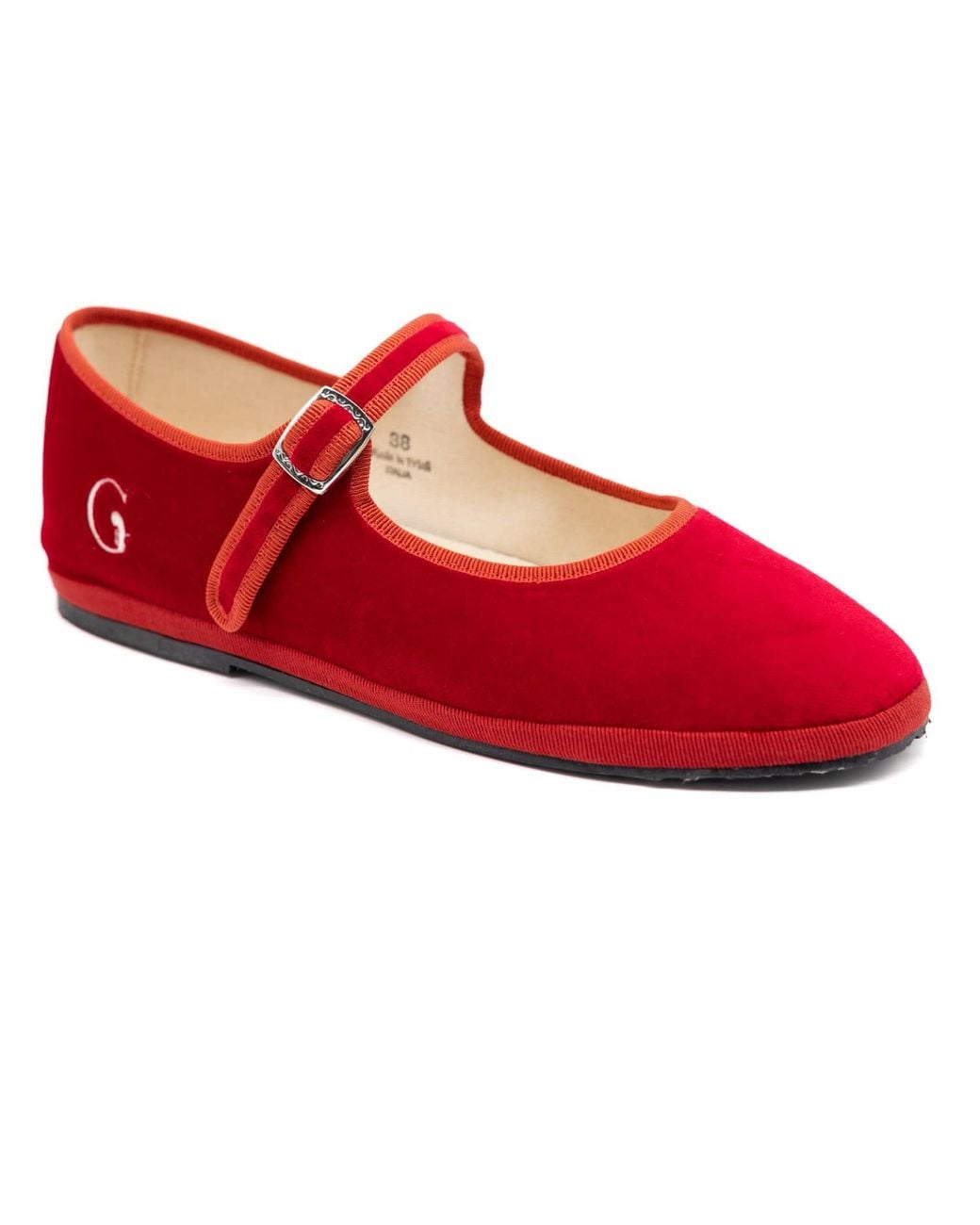 Gondolina Shoes Red Opera Mary Jane Ruby Velvet