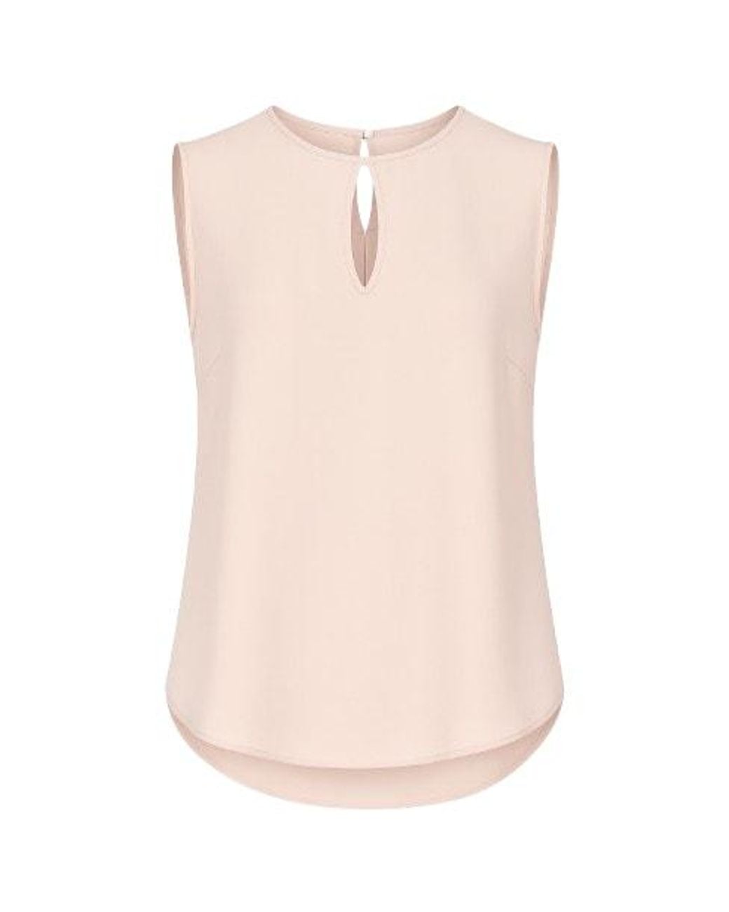 Conquista Pink Keyhole Detail Sleeveless Top