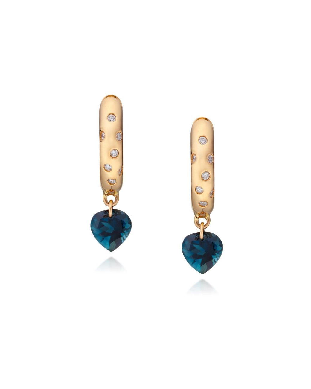 Preeti Sandhu Metallic Rangoli Sapphire Hoops