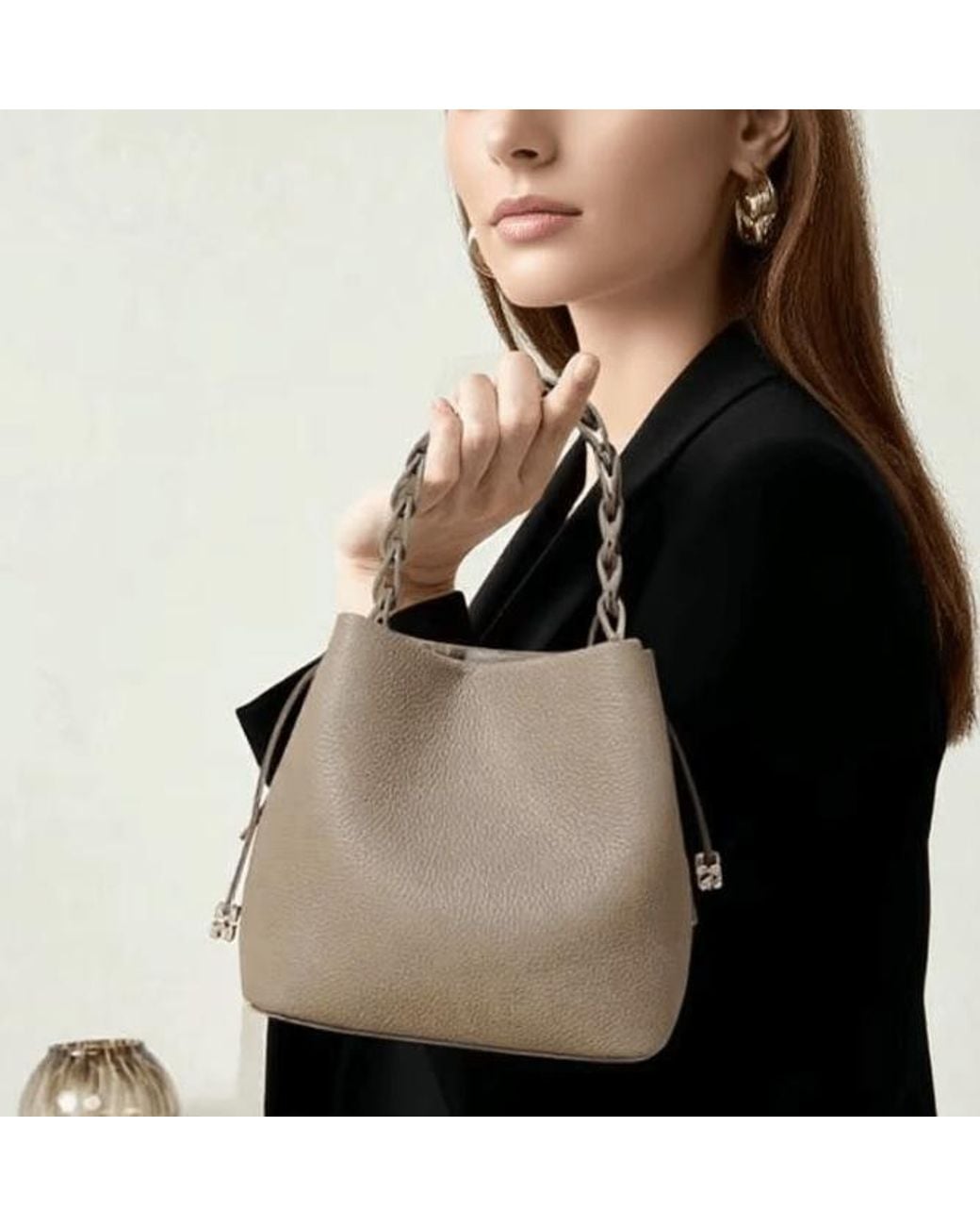 Prenelove Brown New: Trinity Genuine Leather Bucket