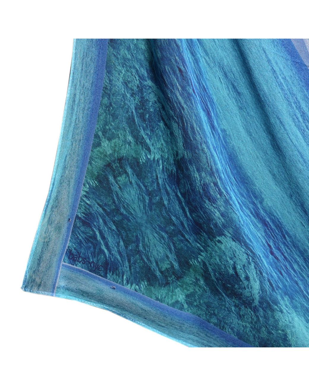 Babs Boutique NYC Blue Silk Square Scarf