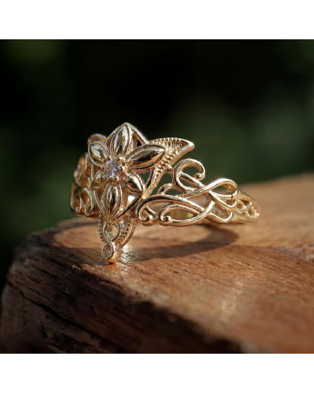 Azura Jewelry New York Metallic Evenfall Star Ring Vermeil