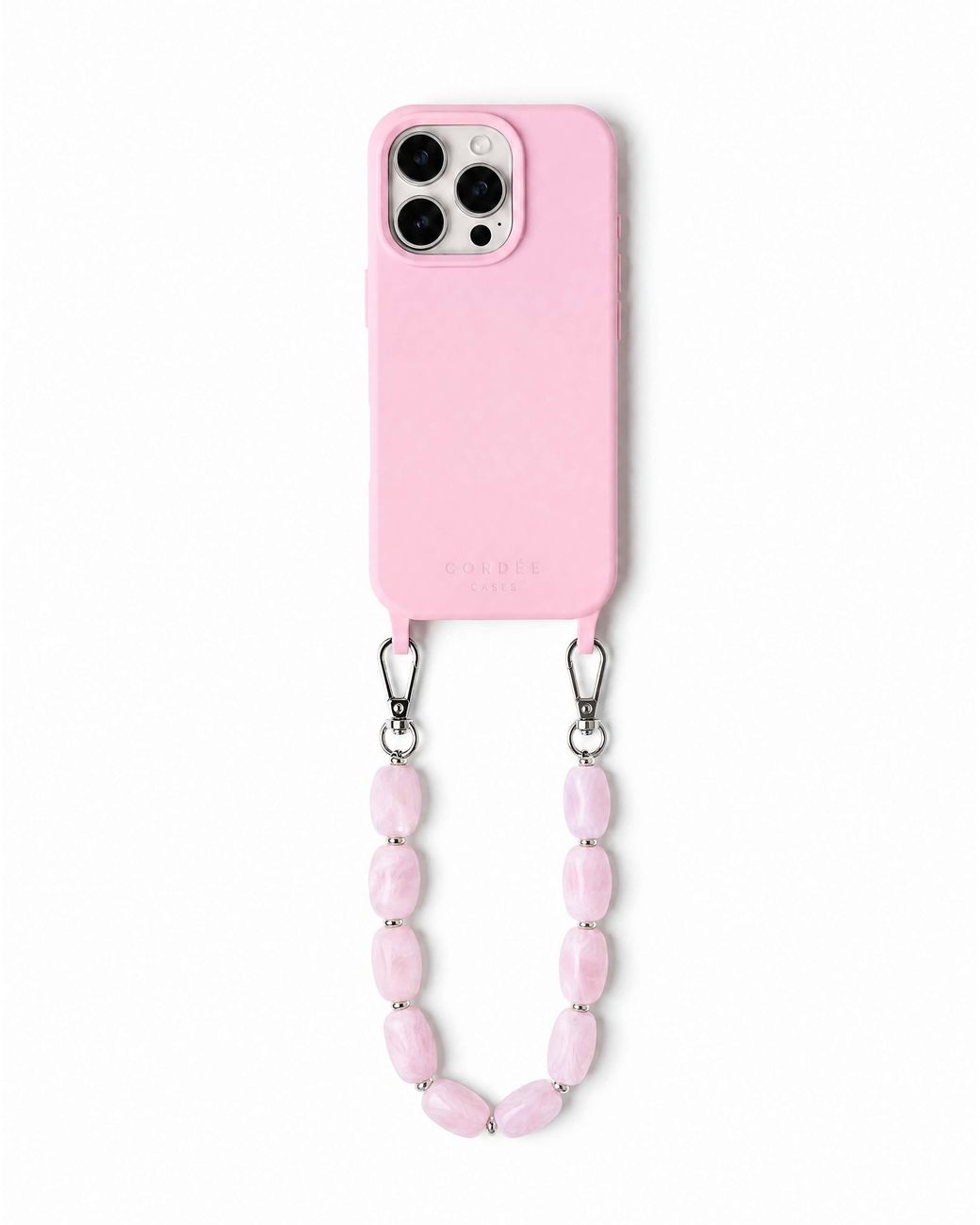 Cordée Cases White Aurelia Phone Chain Set Blush