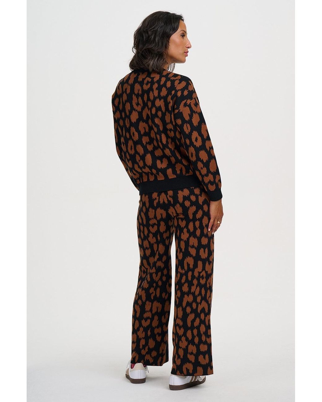 Sugarhill Black Myla Sweater Leopard