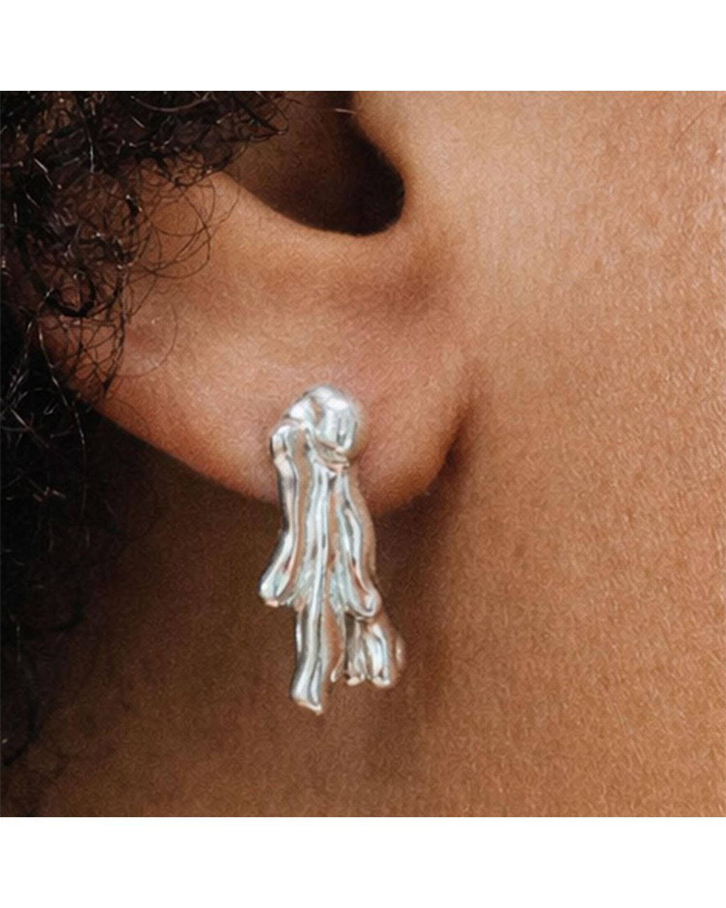 Moca Jewellery Metallic Drop Earrings