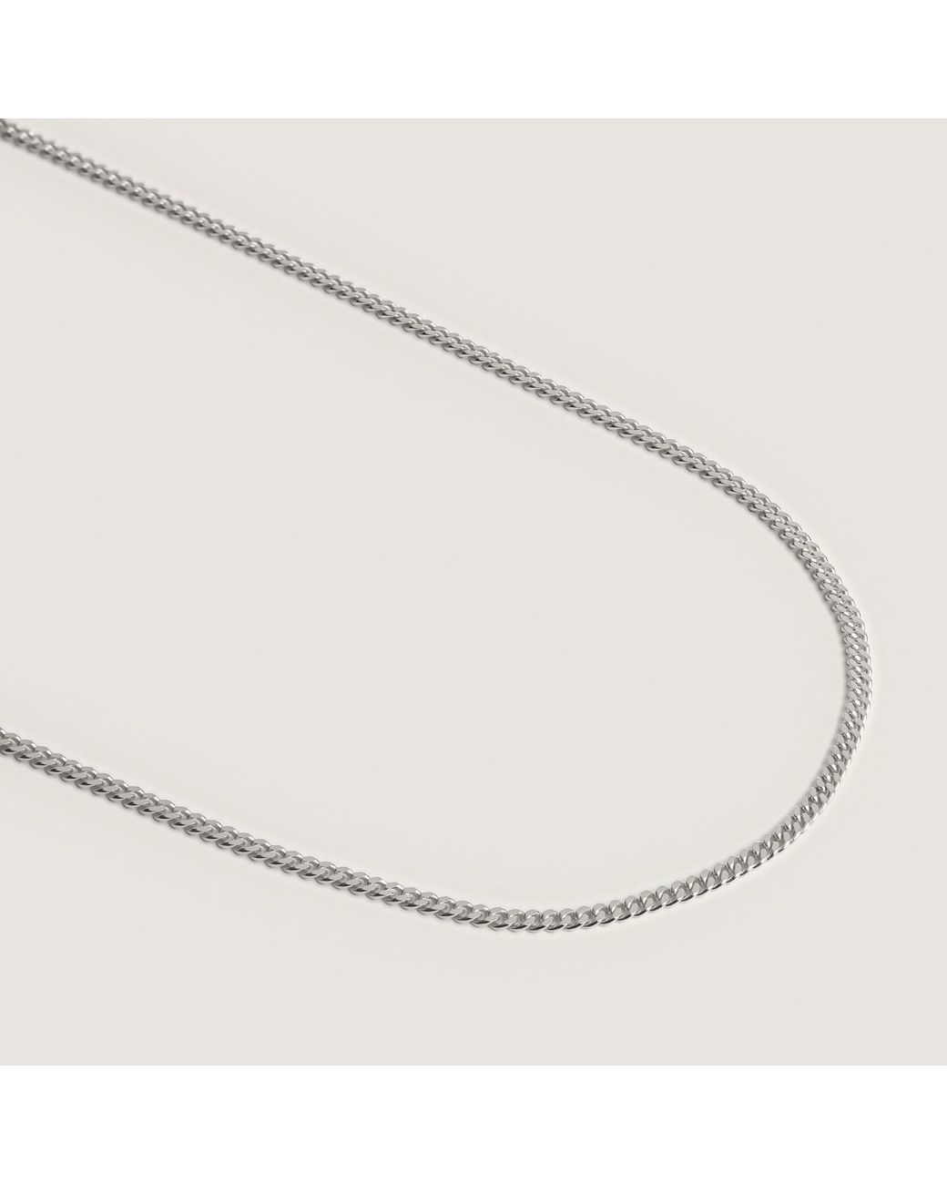 BY EDA DOGAN Metallic Paris Curb Chain Necklace