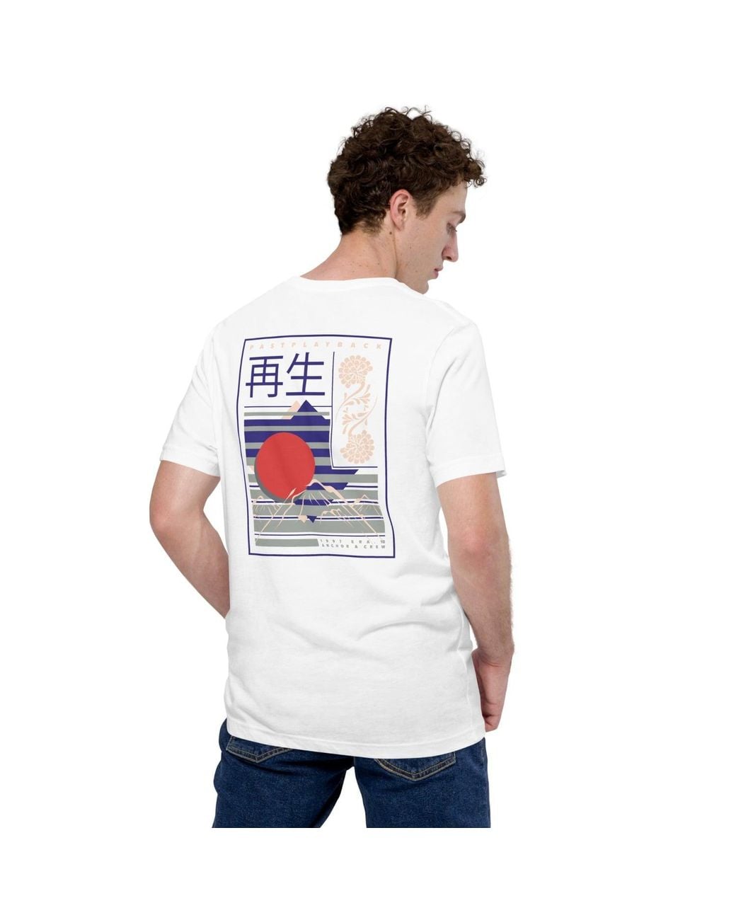 Anchor and Crew White Ten Vhs Japan Era Organic Cotton T-Shirt for men