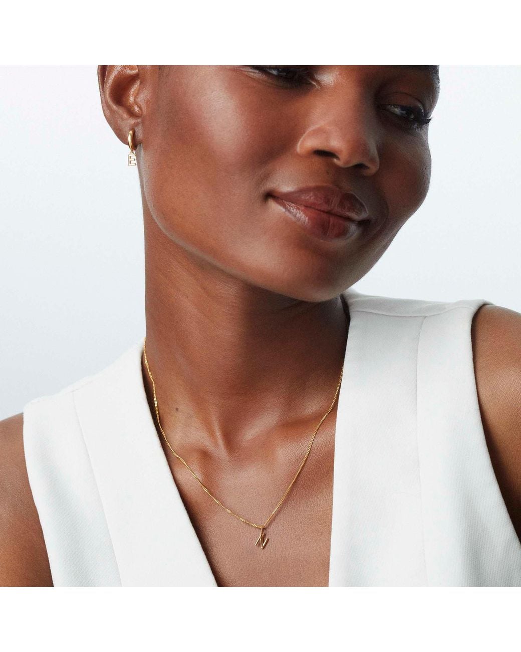 Muru Metallic Little Love Letter Necklace