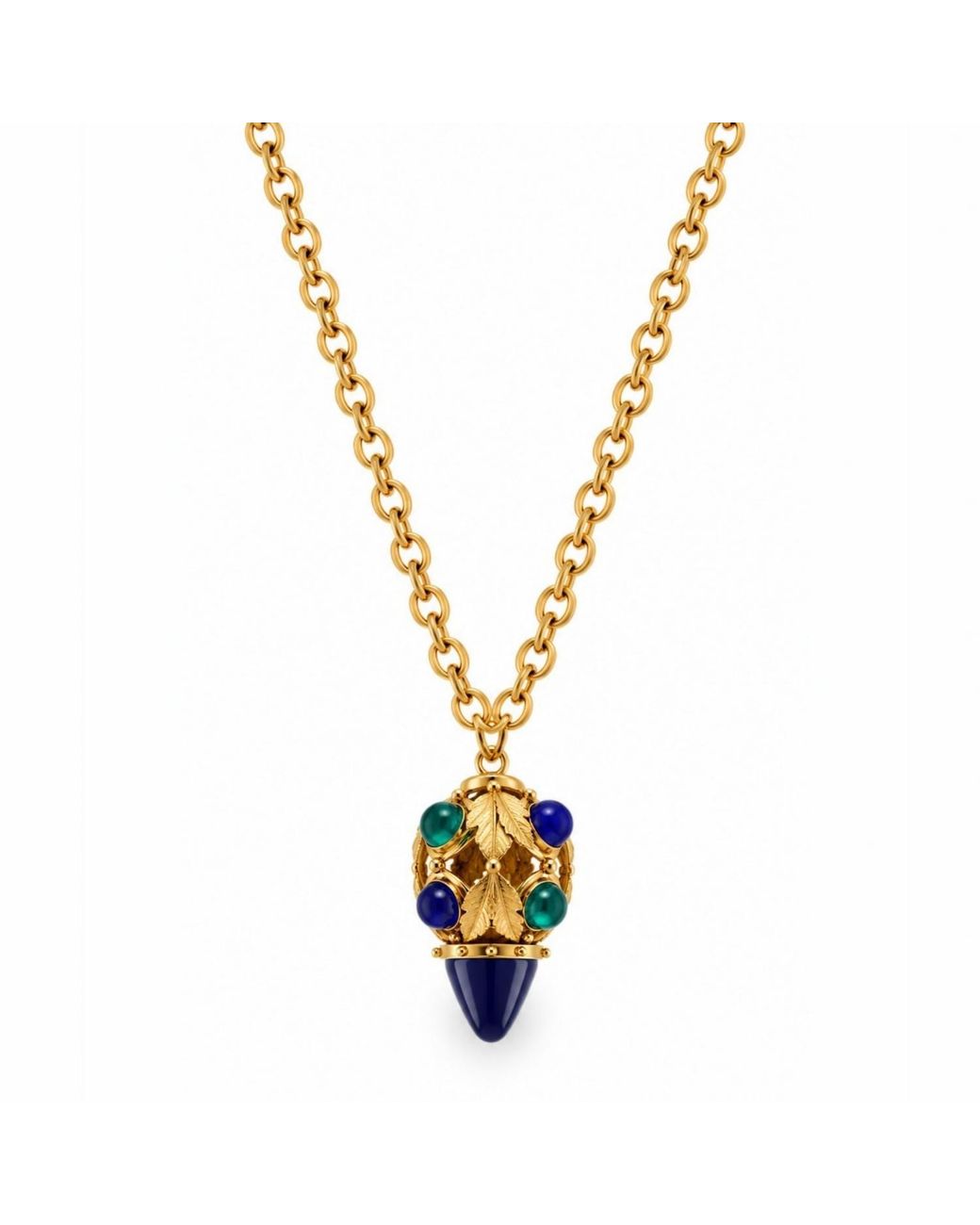 Vstyle Metallic Midnight & Statement Pendant Necklace