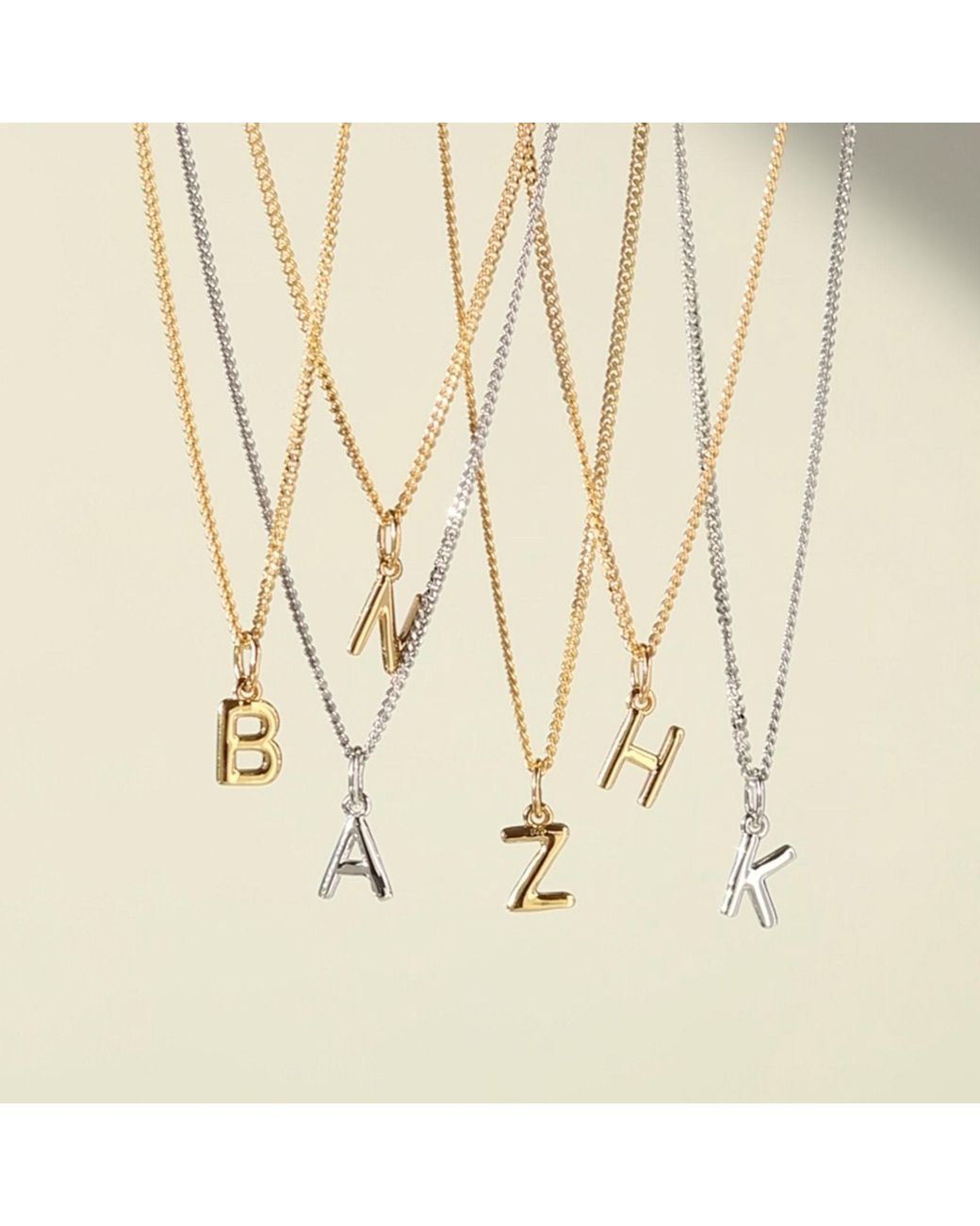 Muru Metallic Little Love Letter Necklace