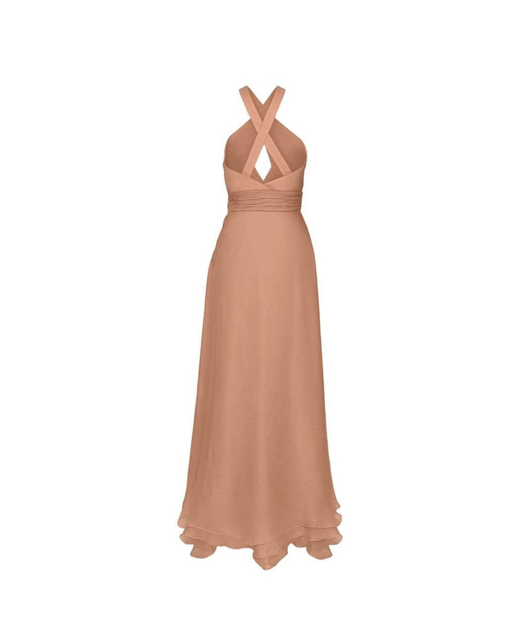 Anse Victorin Brown Tiara Silk Dress