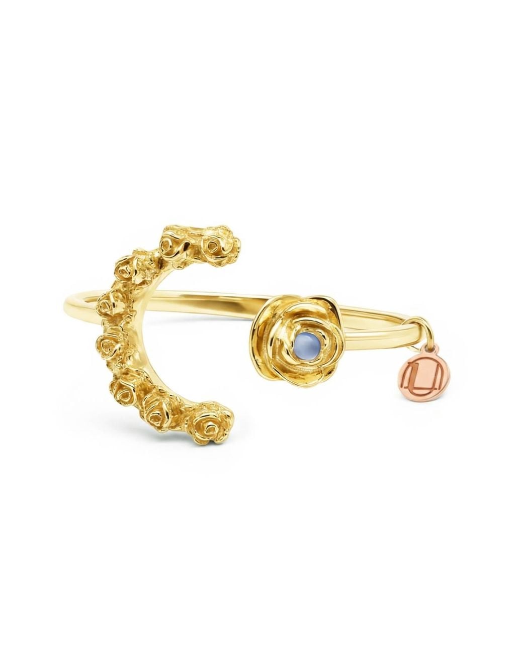 Unaloe Metallic Neutrals Moon Rose Open Bracelet