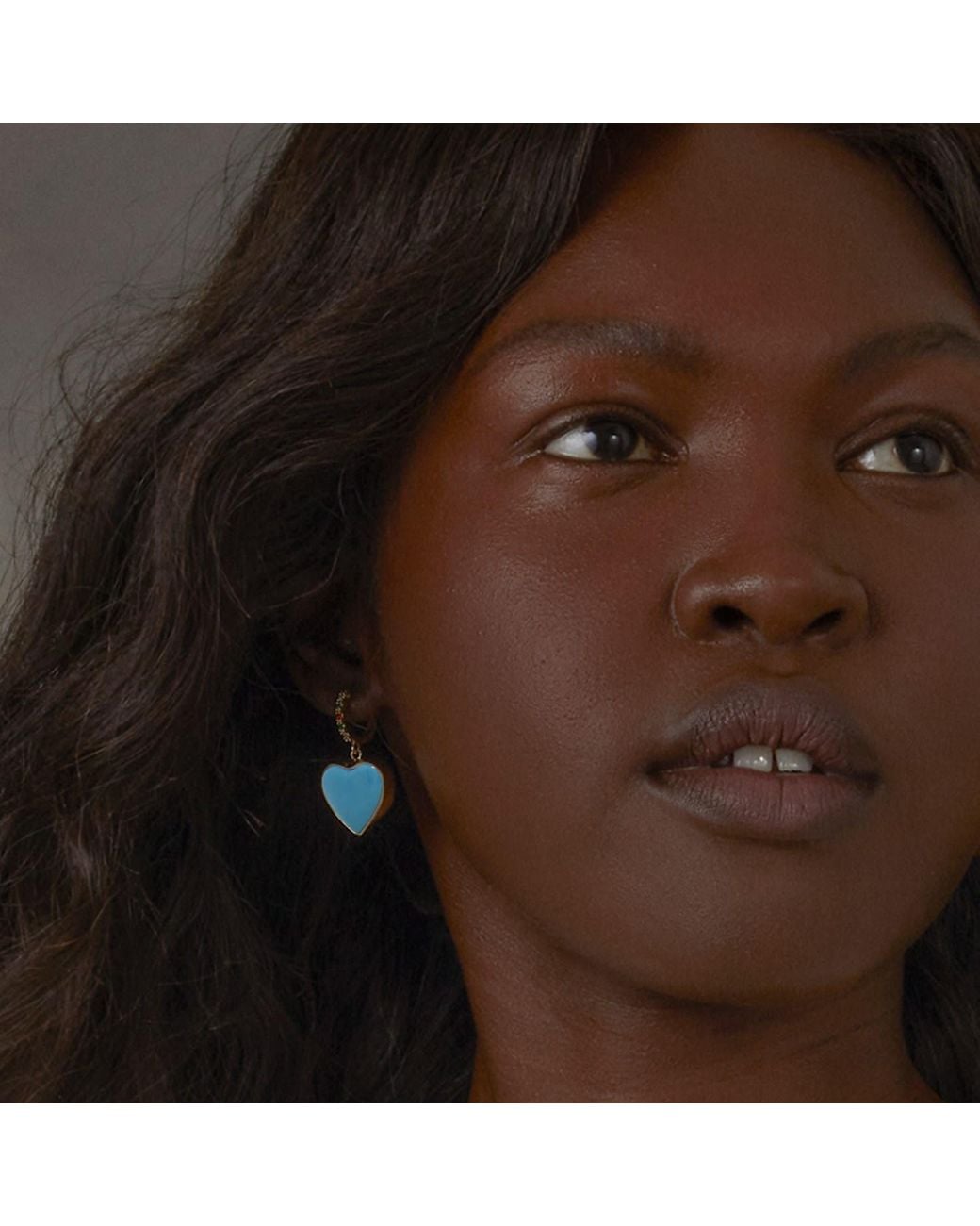 Vintouch Italy Blue Love Is A Vermeil Hoop Earrings