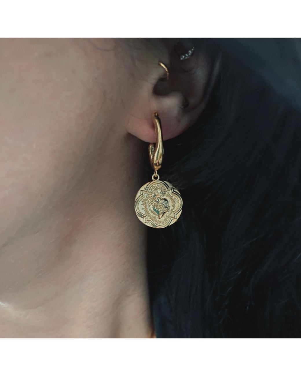 IN CAUDA VENENUM Metallic Messiah Earrings