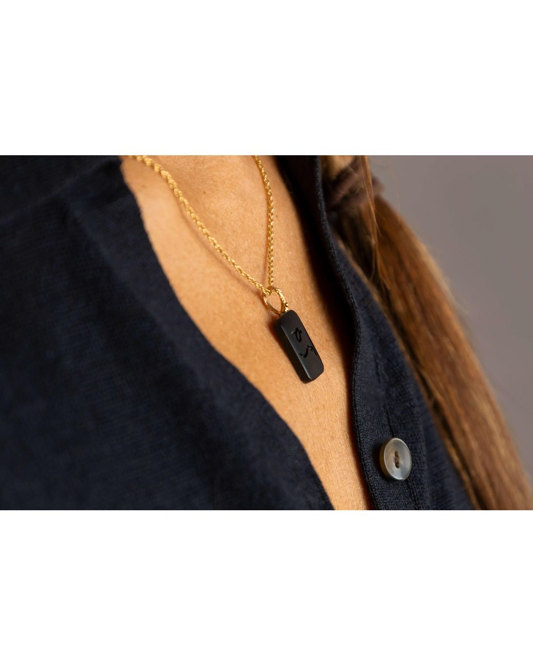 Claire Hill Designs White Difficult Onyx Necklace