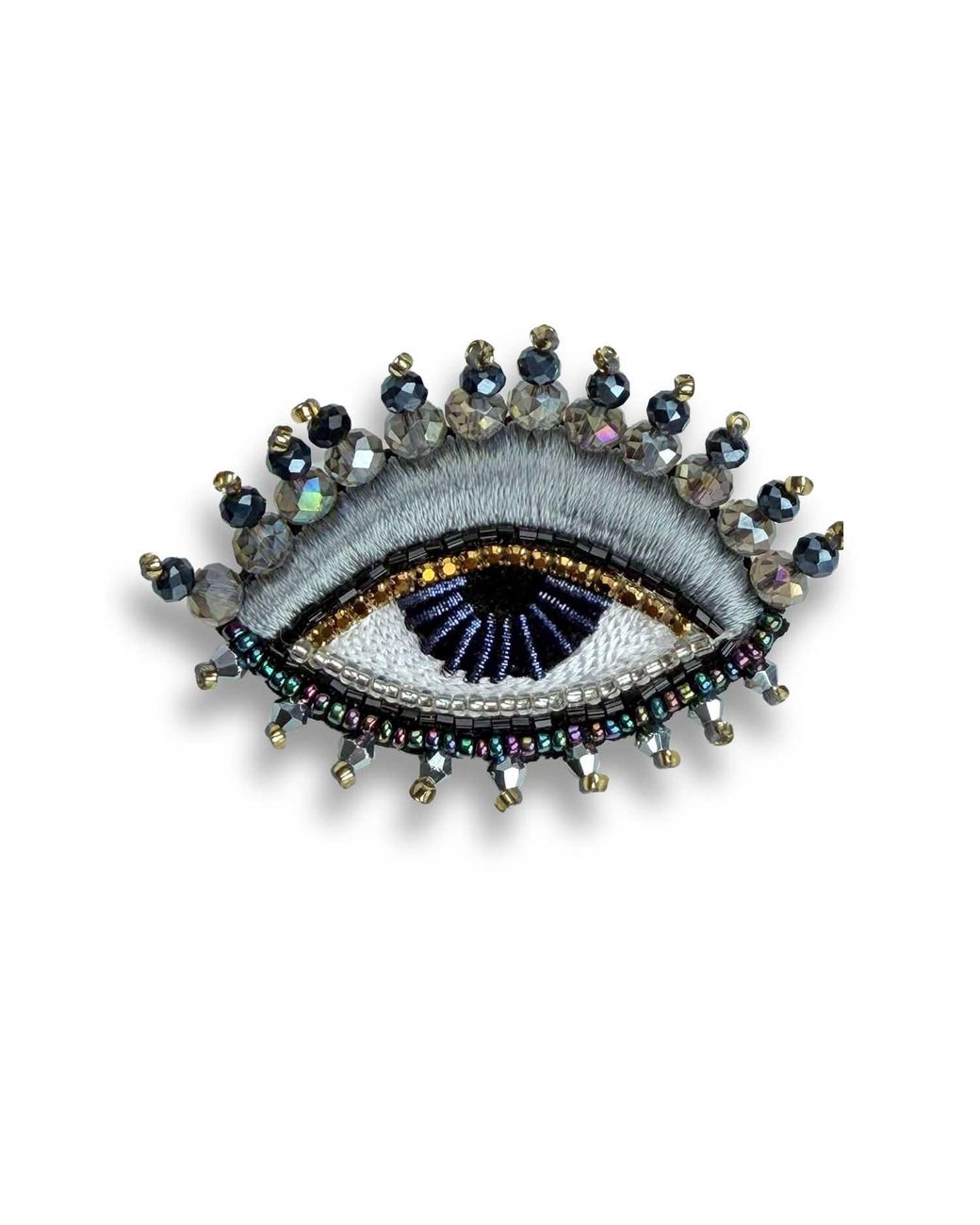 VETKA Metallic Eye Talisman Brooch- Nebula's Secrets