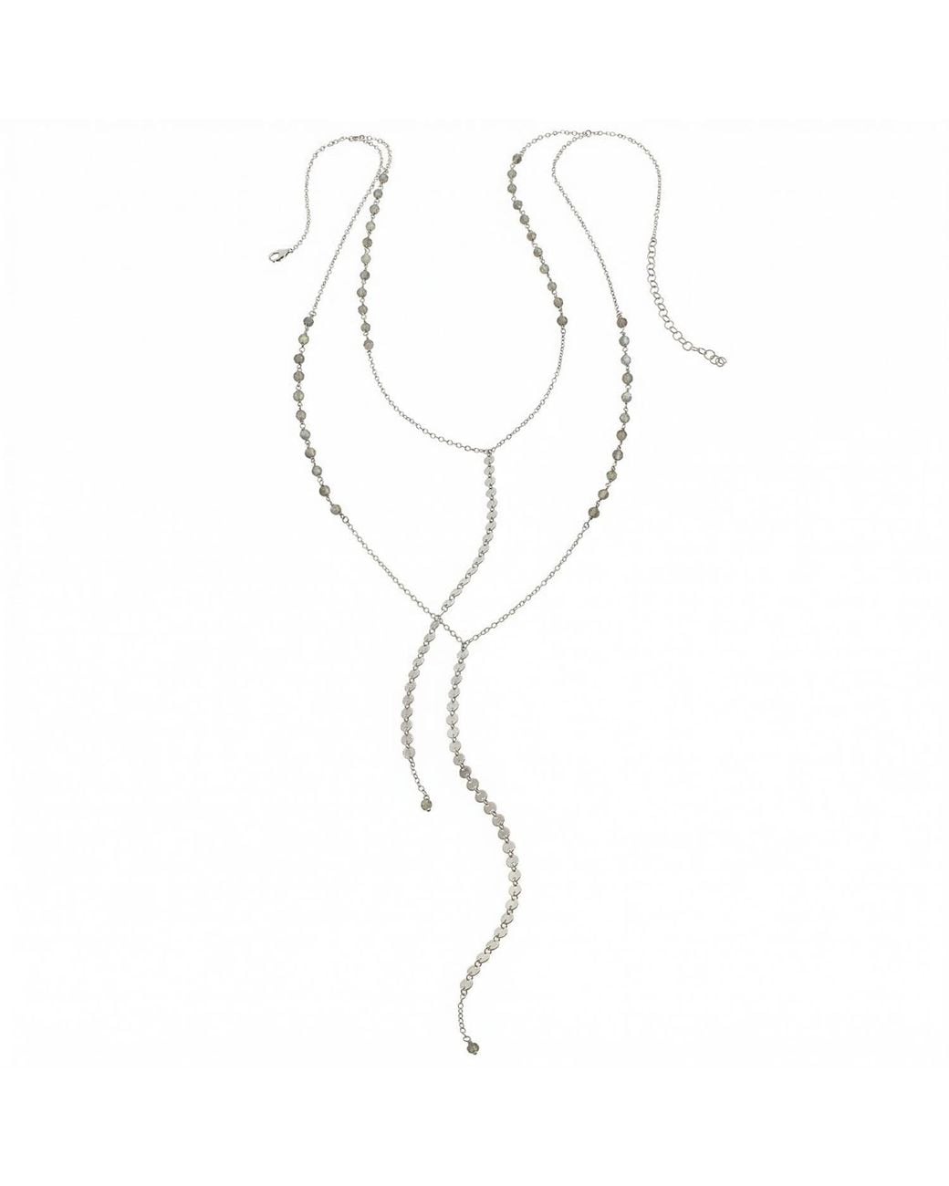 Heather Hawkins Jewelry Metallic Gypsy Draped Lariat Necklace