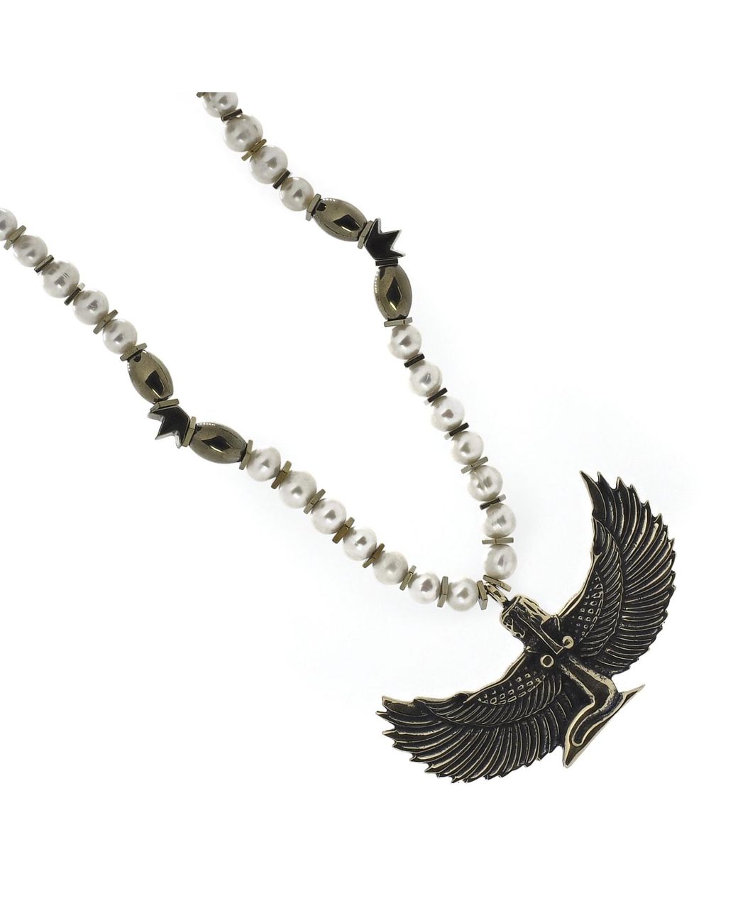 Ebru Jewelry White Isis Goddess Necklace