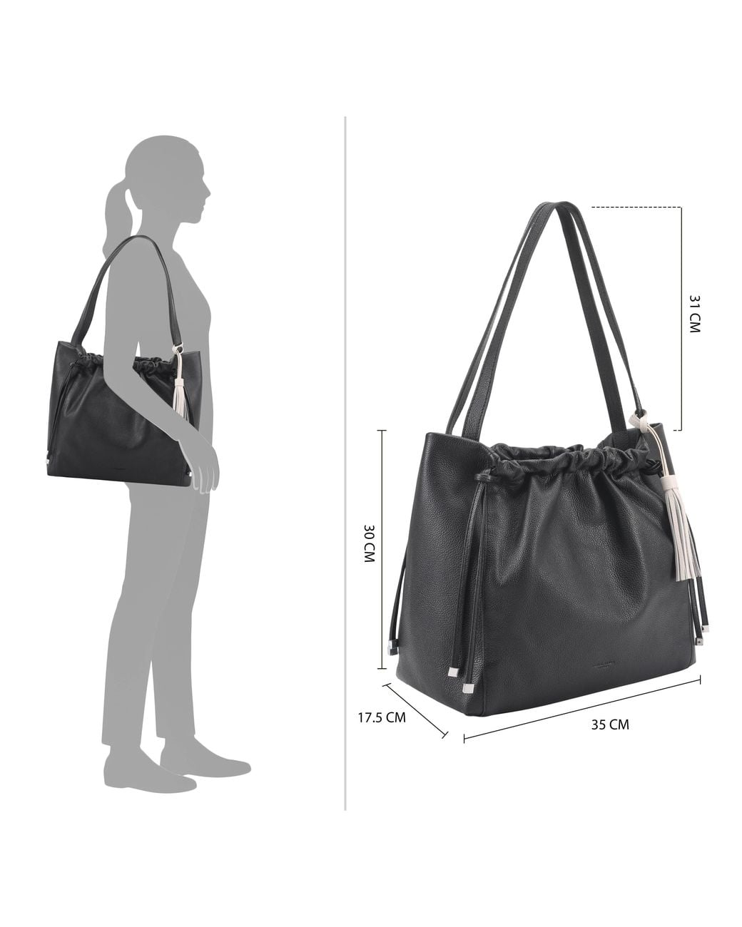 Lloyd Baker Black Hyacinth Shoulder Bag