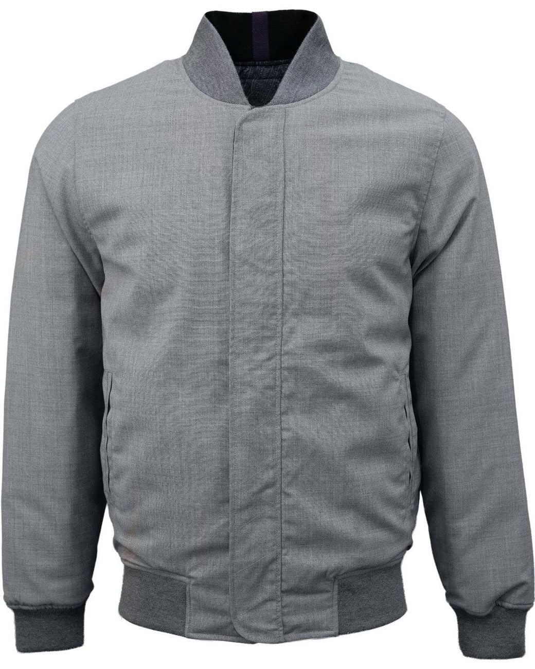 Lords of Harlech Gray Jenkin Reversible Blouson Jacket for men