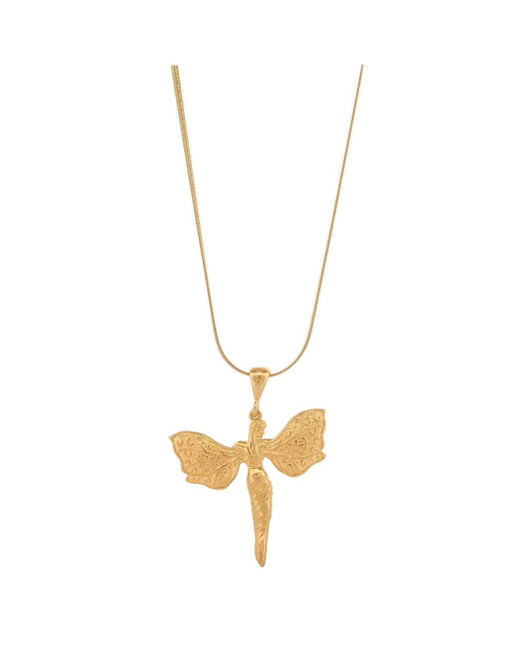 Ebru Jewelry Metallic Heavenly Guardian Vermeil Necklace